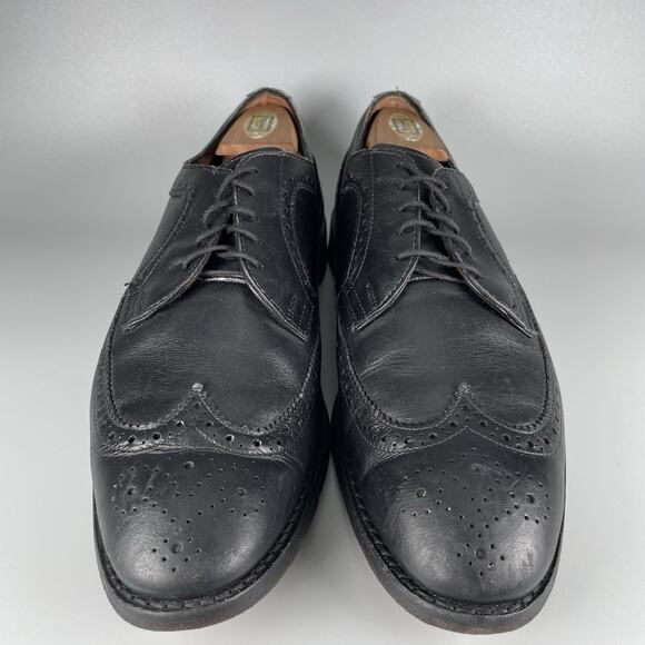 Allen Edmonds Mcgregor Men’s 10 E Black Leather Wingtip Oxford Dress Shoes GUC - Picture 2 of 9